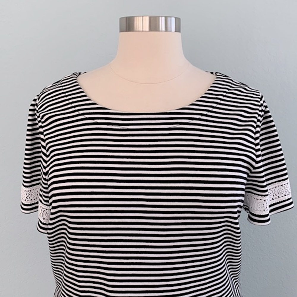 Talbots Stripe T-Shirt Dress NWOT - Picture 2 of 10